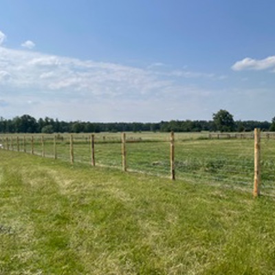 Peters privates Bild von der Montage eines Zauns.